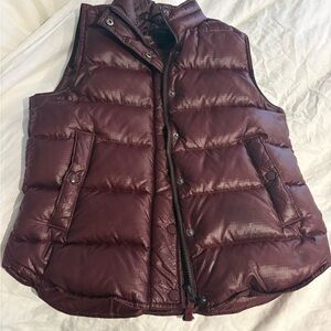 J. Crew Deep Red Puffer Vest